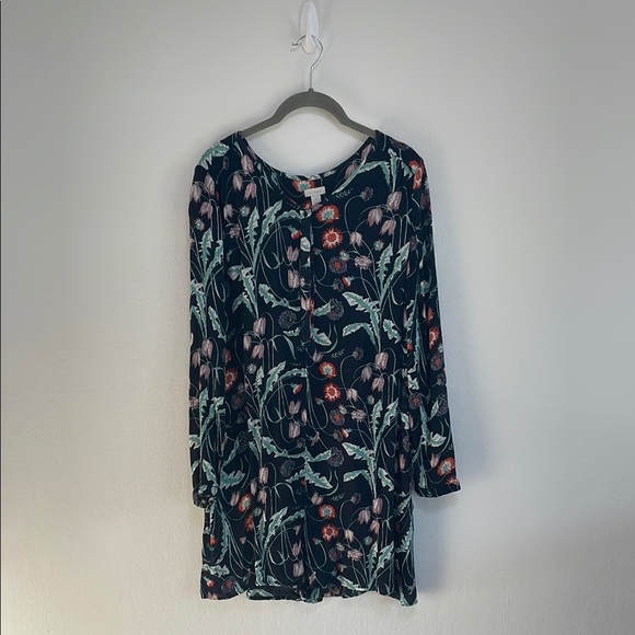 Hinge Nordstrom Navy Floral Romper Size Small With Pockets - Picture 1 of 7